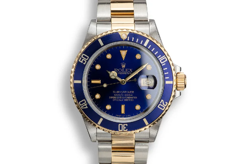 1988 Rolex Two-Tone Submariner 16803 with Service Papers-Rolex GMT Master II Watch -