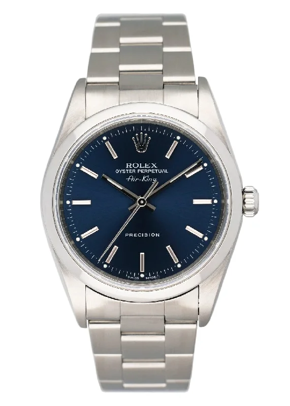 Rolex Air-King Precision 14000 Blue Dial Mens Watch-Rolex Watch for Professionals -