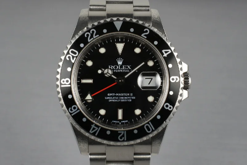 2005 Rolex GMT II 16710-Rolex Watch with Anniversary Edition Features -