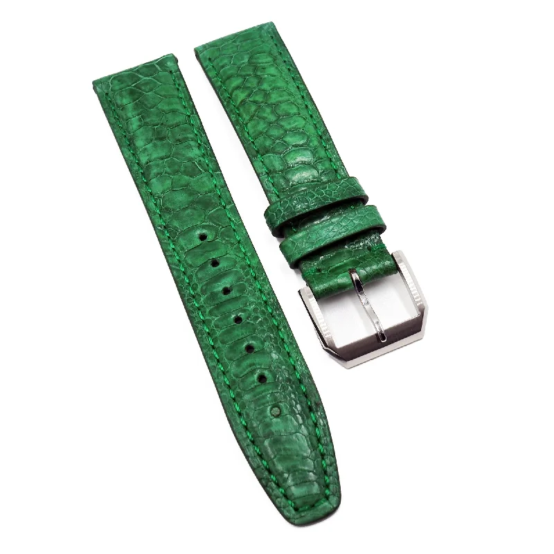 20mm Forest Green Turkey Leather Watch Strap For IWC, Tang Buckle Style-IWC Watch with Unique Limited Edition -