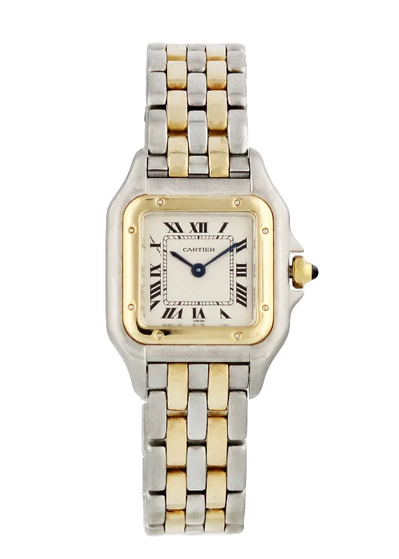 Cartier Panthere 1120 Two Tone Ladies Watch Box Papers-Cartier Watch with Integrated Case and Strap -