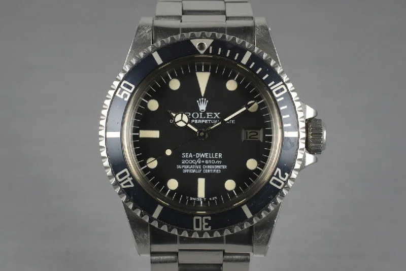 1979 Rolex Sea Dweller 1665 with Rail Dial-Rolex Watch for Professional Use -