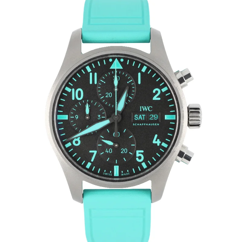 2022 IWC Pilot Chronograph MERCEDES-AMG Petronas 41mm Titanium IW388108 BOX-IWC Watch with Seamless Design -