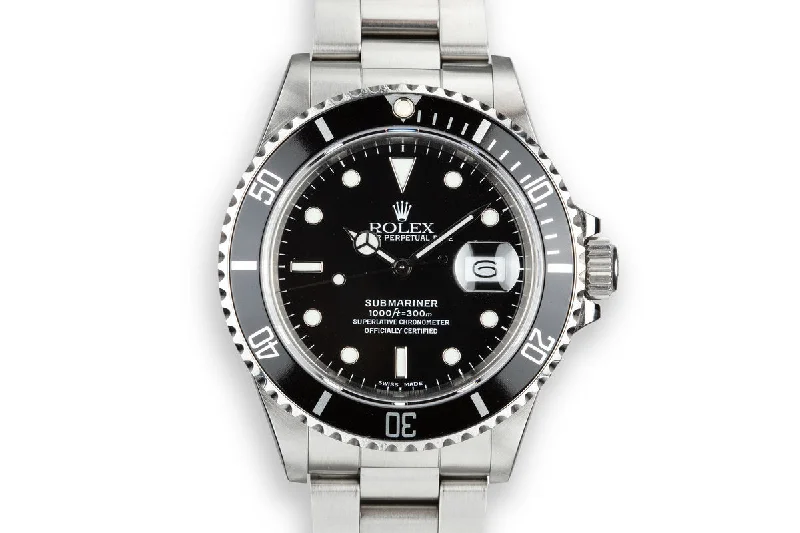 1987 Rolex Submariner 16800 with Box and Papers-Rolex Watch with Red Dial -