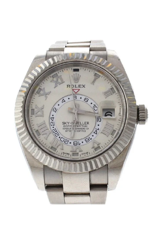 ROLEX Sky Dweller Ivory Dial 18K White Gold Oyster Automatic Men's Watch 326939-Rolex Watch for Collectors -