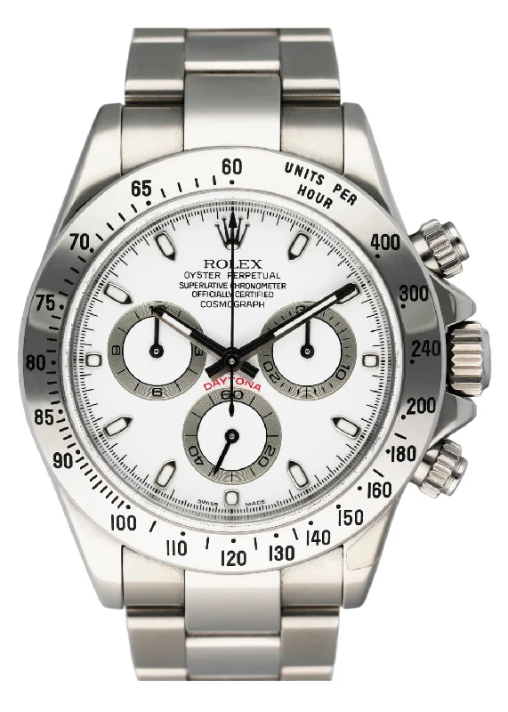 Rolex Daytona 116520 White Dial Stainless steel Mens Watch-Rolex Watch for Investment Value -