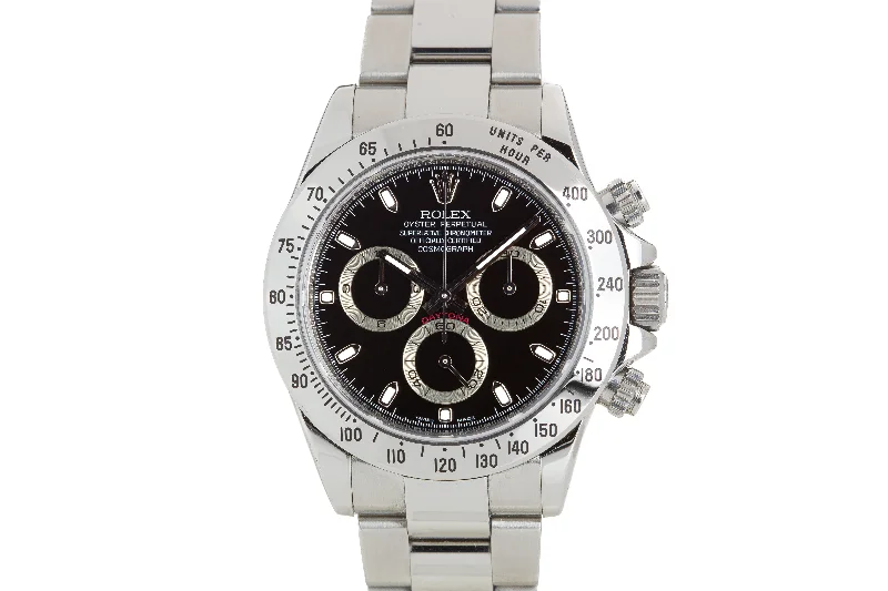 2007 Rolex Daytona 116520 Black Dial Box, Papers, Hangtags & Booklet-Rolex Daytona Watch -