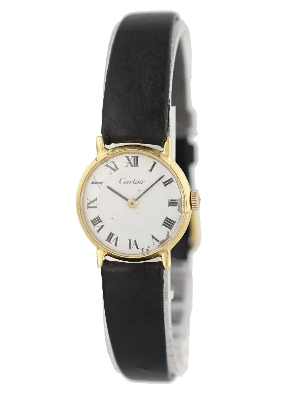 Cartier 18K Yellow Gold Vintage Ladies Watch-Cartier Watch for Elegant Design -