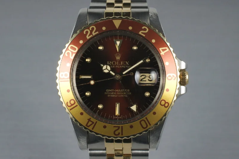 1981 Rolex Two Tone GMT-Master 16753 with Box and Papers-Rolex Watch for Stylish Professionals -