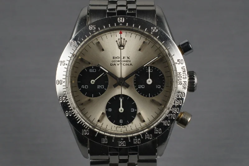 1969 Rolex Daytona 6239 with Silver Dial-Rolex Watch with Blue Ceramic Bezel -