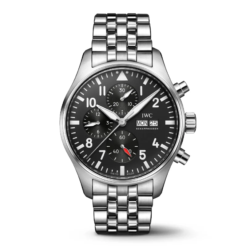 IWC Pilot'S Watch Chronograph Watch, 43mm Black Dial, IW378002-IWC Watch for Professional Watch Collecting -