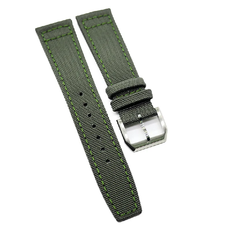 20mm, 21mm, 22mm Army Green Nylon Watch Strap For IWC-IWC Watch for Chronograph Experts -