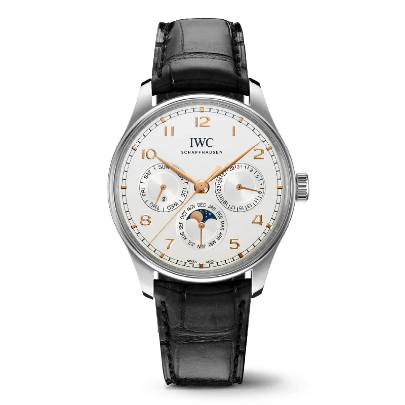 IWC Portugieser Perpetual Calendar 42 Watch, 42.4mm White Dial, IW344203-IWC Watch for Collectors -