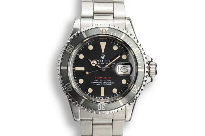 1970 Rolex Red Submariner 1680 MK IV Dial-Rolex Watch with Waterproof Technology -