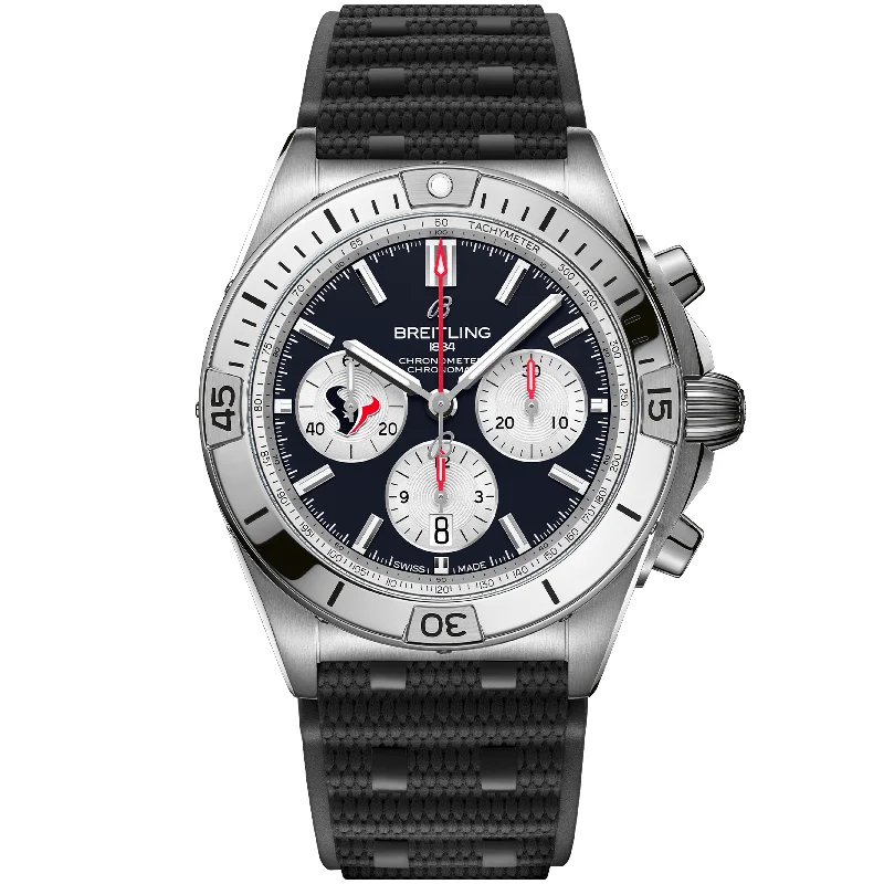 Chronomat B01 42 NFL Houston Texans Edition AB01342B1CBS1-Breitling Watch with 1000M Water Resistance -