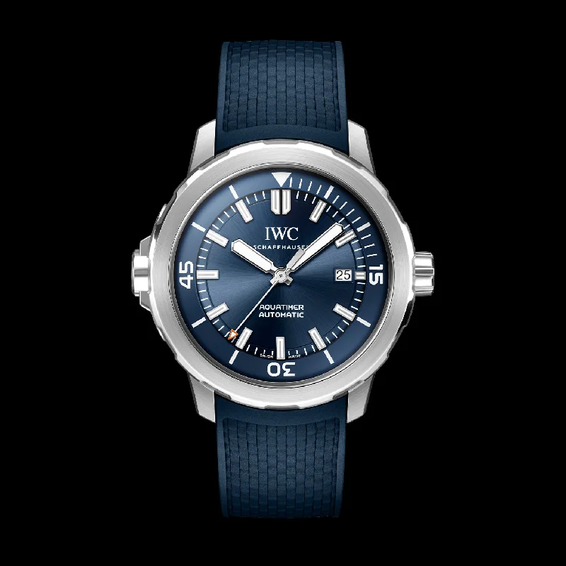 IWC Aquatimer Automatic Watch, 42mm Blue Dial, IW328801-IWC Watch with Chronometer Certification -