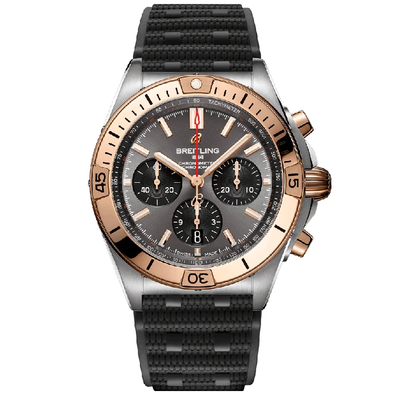 Chronomat B01 42 UB0134101B1S1-Breitling Watch with Vintage Pilot Chronograph Design -