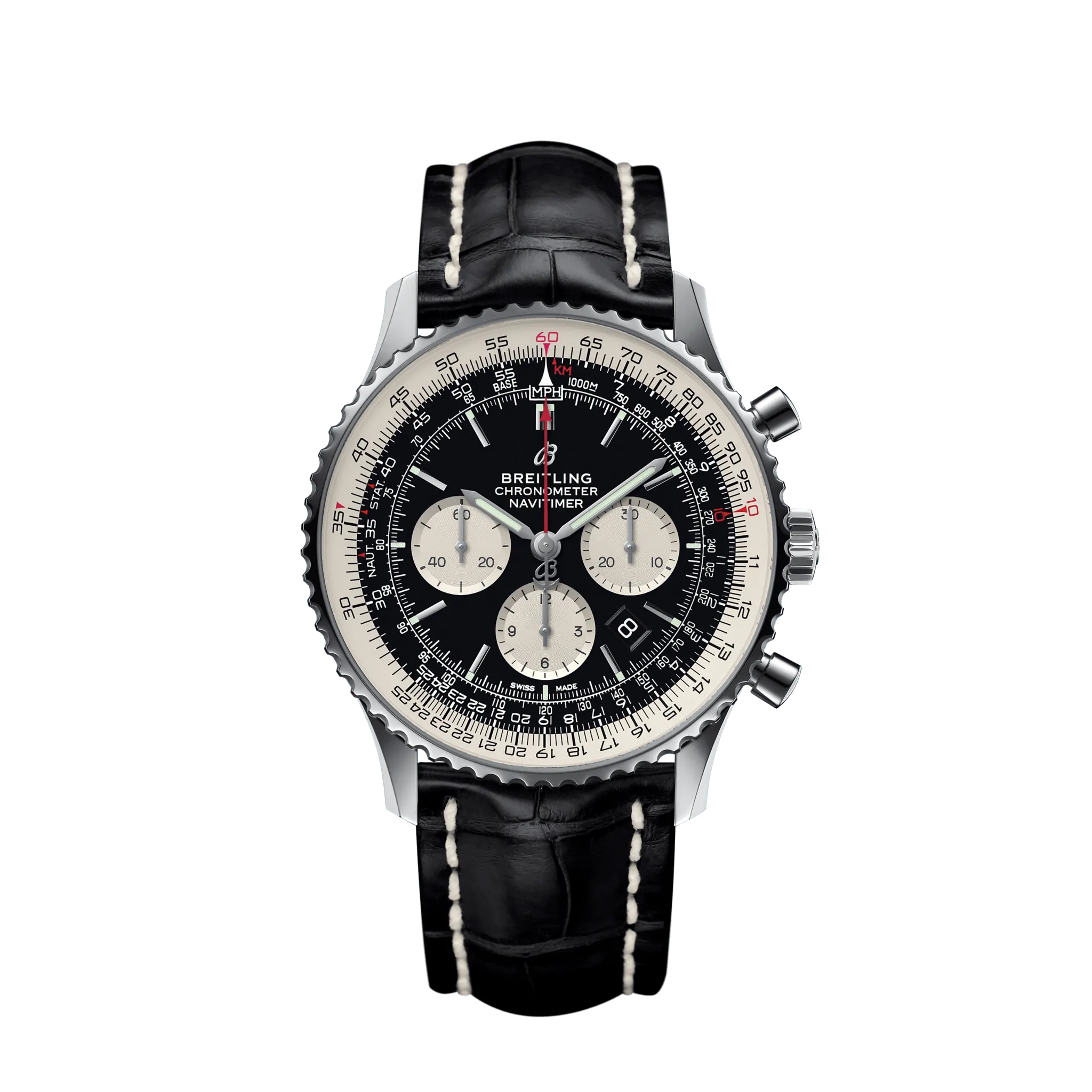 Breitling Navitimer B01 Chronograph 46 Stainless Steel Men's Watch-Breitling Watch for Extreme Sports -