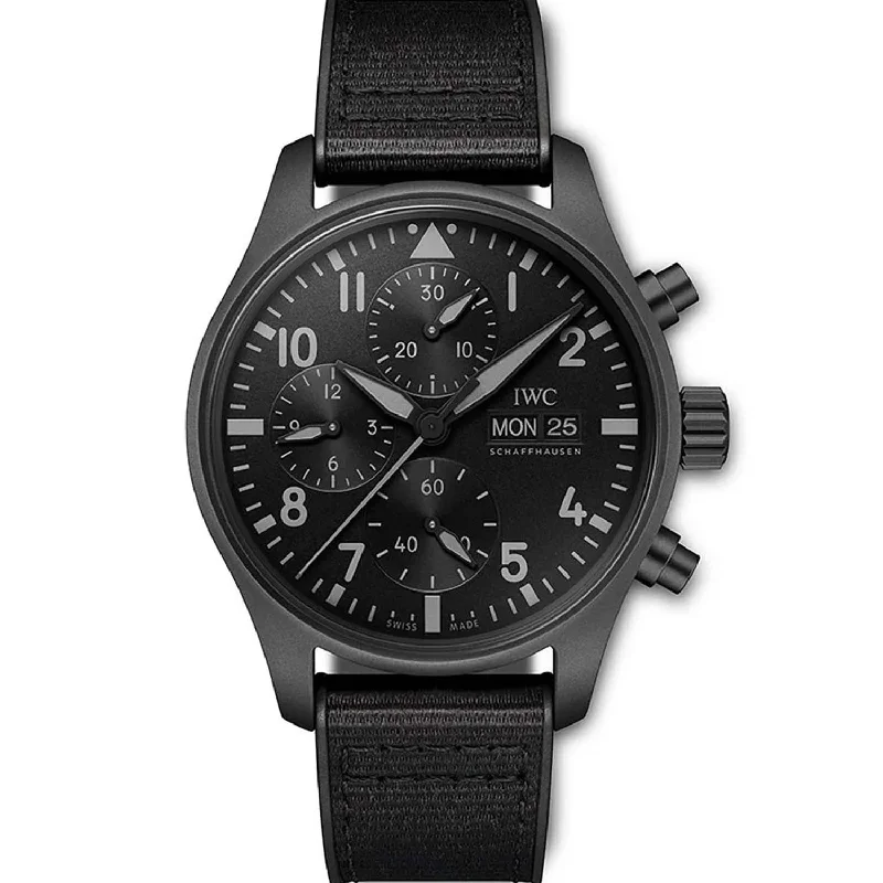 IWC Pilot’s Chronograph Top Gun Ceratanium IW388106 Black Dial-IWC Portofino Watch -