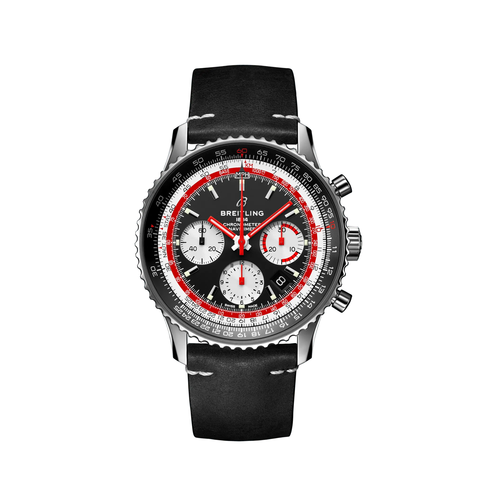 Breitling Navitimer B01 Chronograph 43 Swissair Stainless Steel Men's Watch-Breitling Watch for Aviation Professionals -