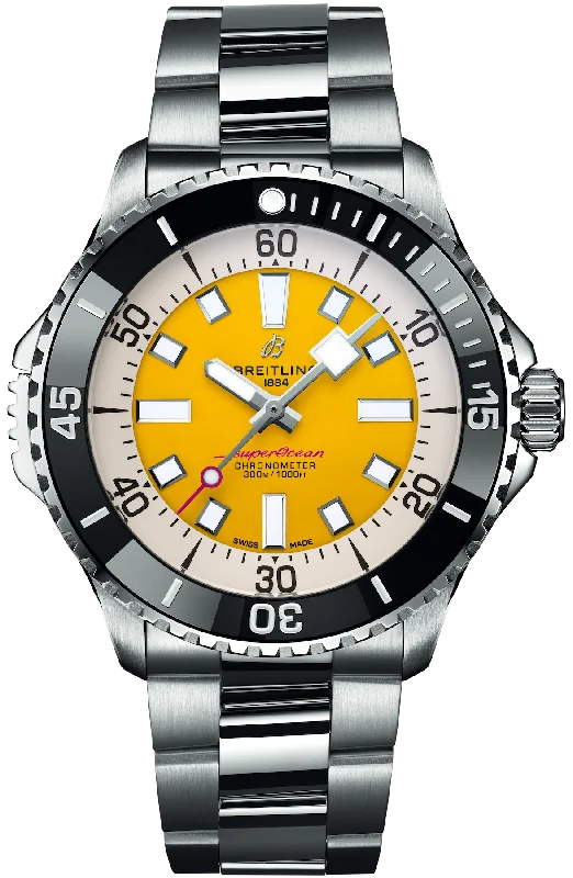 Breitling Superocean 46 Code Yellow Bracelet Limited Edition-Breitling Watch with Modern Digital Functions -