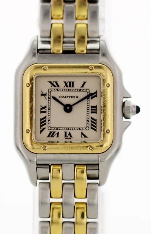 Cartier Panthere Two Tone Two Row 18K YG/SS 1120-Cartier Pasha de Cartier Watch -