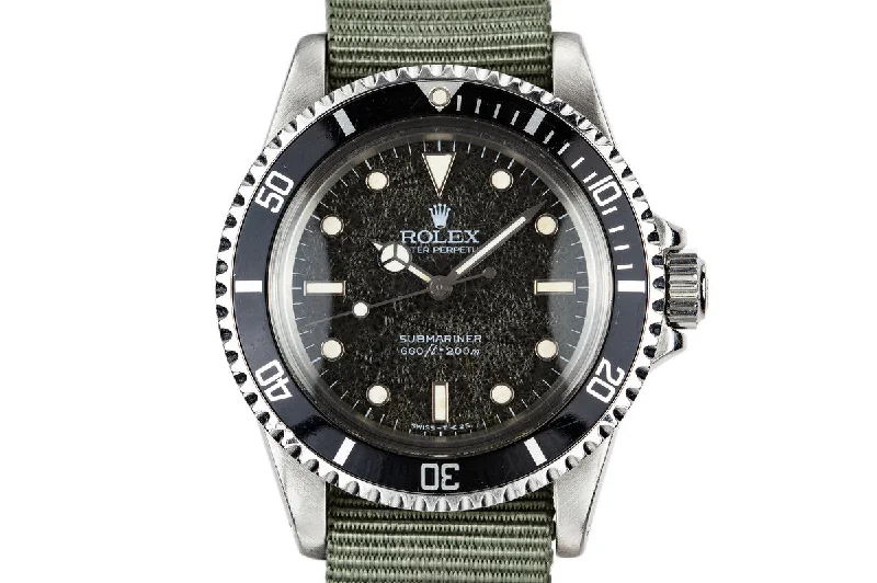 1985 Rolex Submariner 5513 with "Spider" Dial-Rolex Watch with Diamond Dial and Bezel -