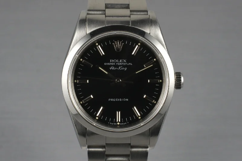 1991 Rolex Air-King 14000 with Box and Papers-Rolex Watch with Minimalist Design -