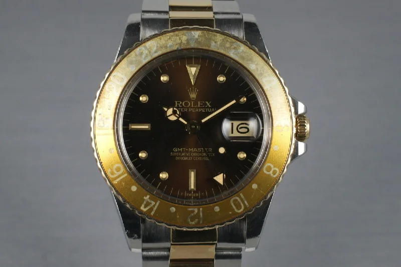 1981 Rolex Two Tone GMT 16753 Root Beer Dial-Rolex Watch for Supreme Craftsmanship -