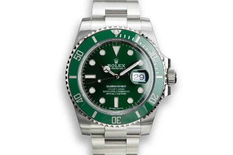 2019 Rolex Green Submariner 116610LV "Hulk" with Box and Papers-Rolex Watch with Luxury Features -