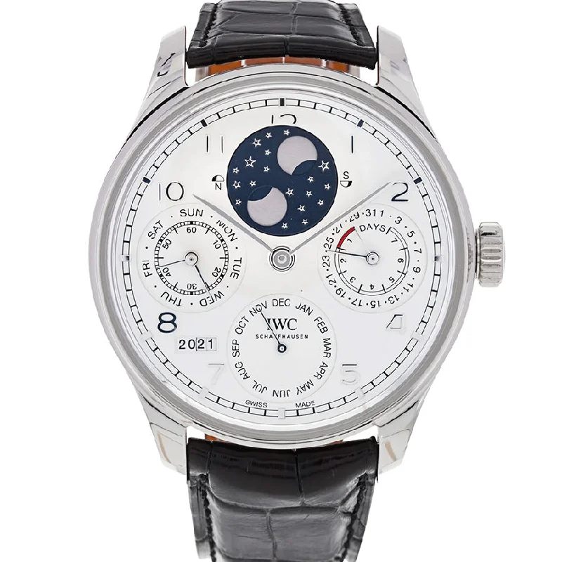 IWC PORTUGIESER PERPETUAL CALENDAR 45mm IW503406-IWC Watch with Diamond Bezel -