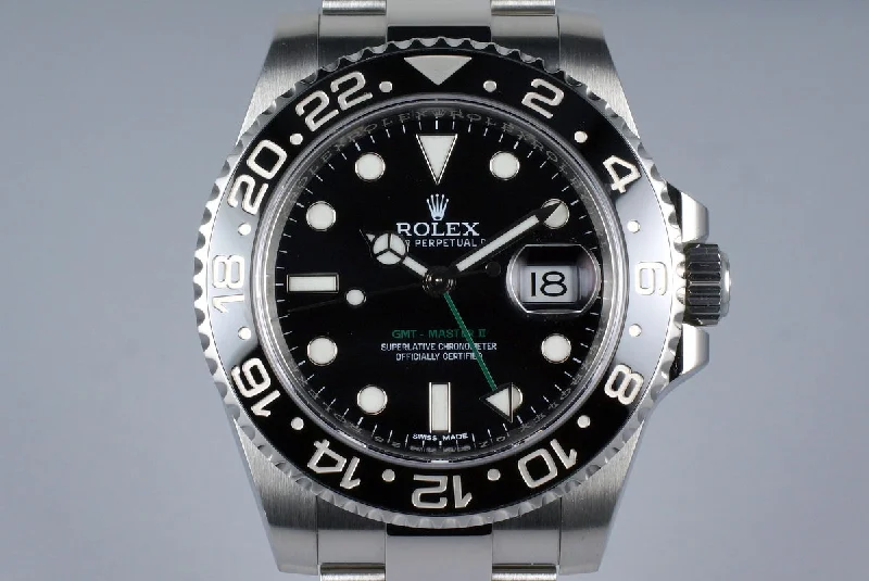 2015 Rolex GMT II 116710LN with Box and Papers-Rolex Watch for Limited Collectors -