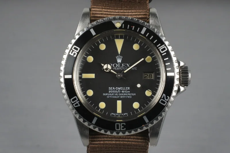 1978 Rolex Sea Dweller 1665 with Service Papers-Rolex Watch with Custom Engraving -