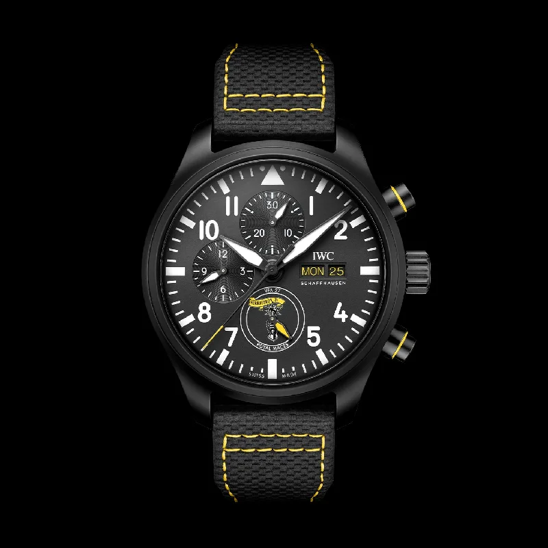 IWC Pilot’S Watch Chronograph Edition “Royal Maces Watch, 44.5mm Black Dial, IW389107-IWC Watch with Advanced Functionality -