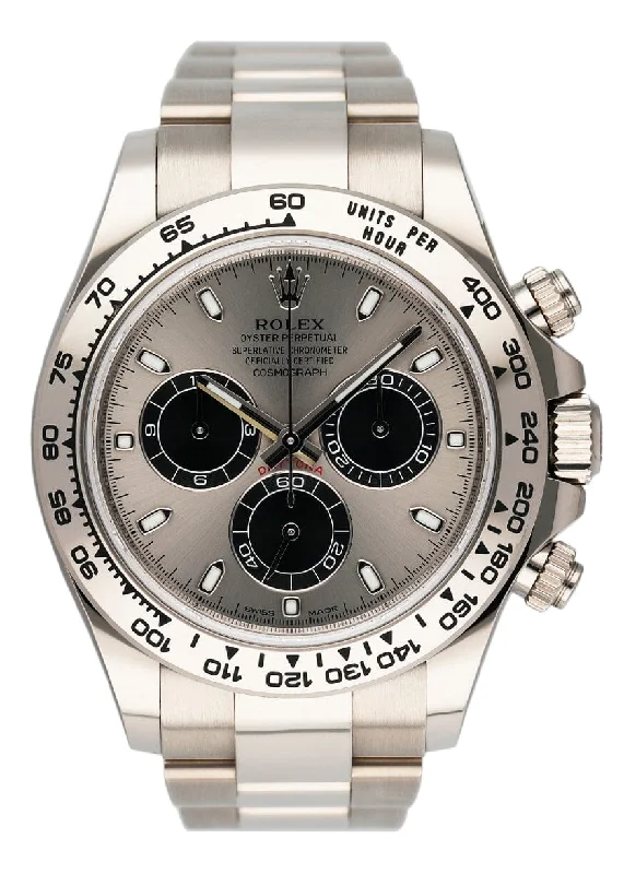 Rolex Daytona 116509 Slate Dial 18K White Gold Mens Watch Box Papers-Rolex Watch with Full Set of Papers -