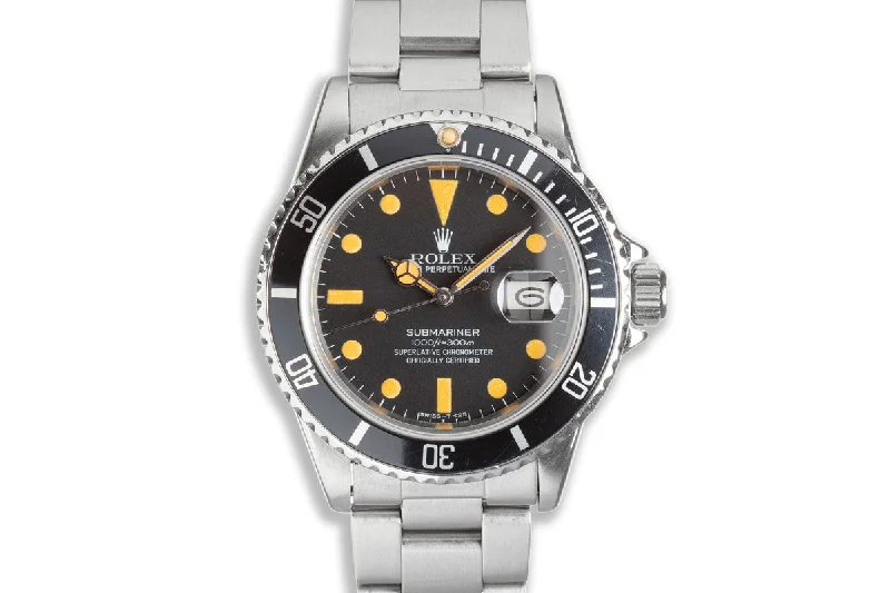 1982 Rolex Submariner 16800 Matte Dial with Box & Service Papers-Rolex Watch with Luxury Features -