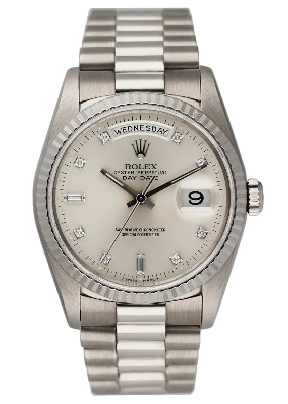 Rolex Day Date 18239 President 18K White Gold Watch-Rolex Watch for Athletes -