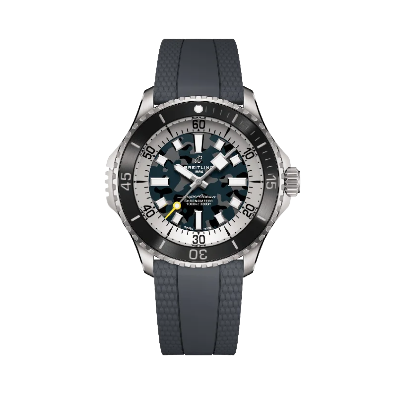 SUPEROCEAN AUTOMATIC 46 SUPER DIVER-Breitling Watch with Vintage Pilot Chronograph Design -