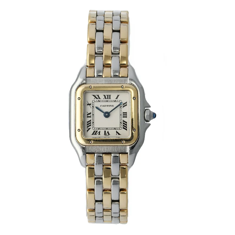 Cartier Panthere Stainless steel & 18K Yellow gold  Ladies Watch-Cartier Watch with Sapphire Crystal Back -