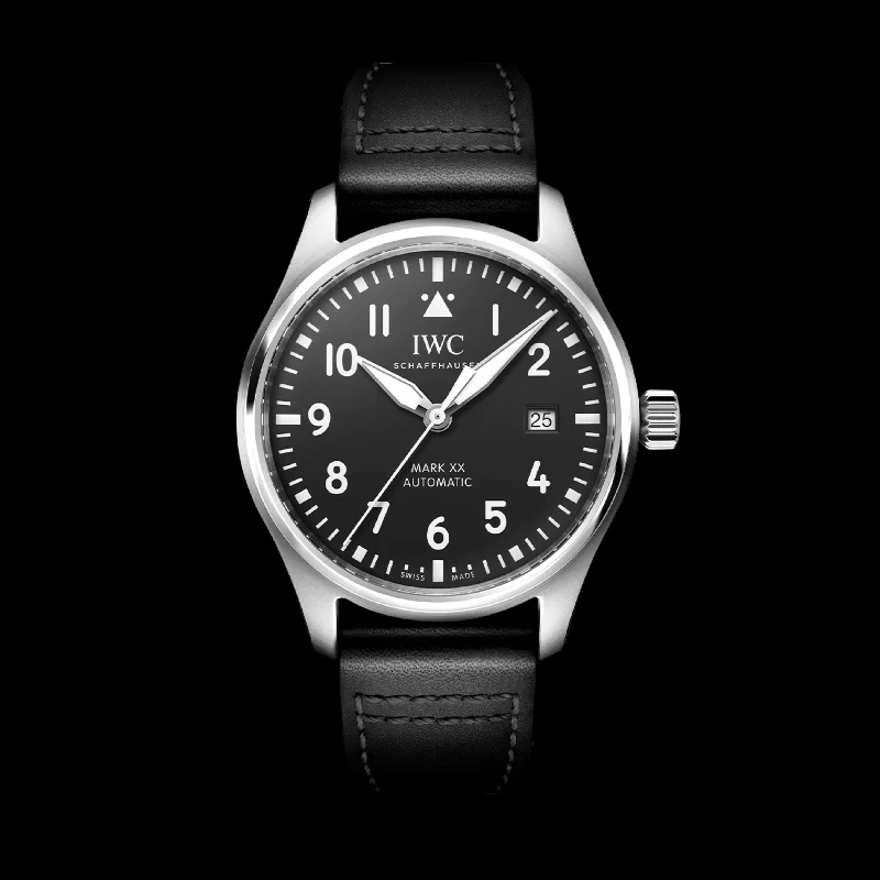 IWC Pilot'S Watch Mark Xx Watch, 40mm Black Dial, IW328201-IWC Watch with 500M Water Resistance -