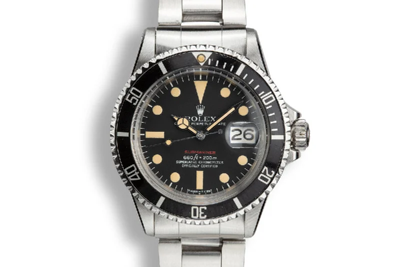 1971 Rolex Red Submariner 1680 with MK V Dial-Rolex Watch with Dual Chronograph -