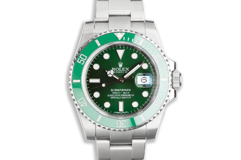 2015 Rolex Submariner 116610LV "Hulk" with Box & Card-Rolex Watch with Moonphase -