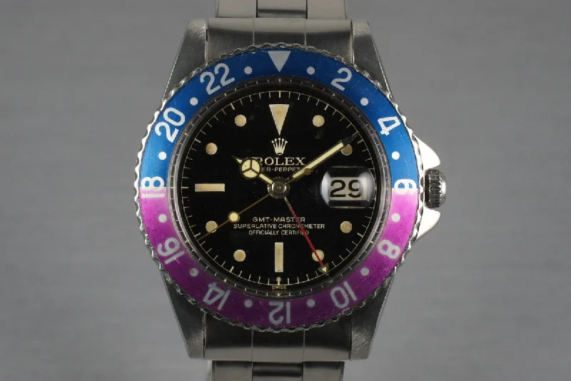 1961 Rolex GMT 1675 PCG Gilt Chapter Ring-Rolex Watch with GMT Function -