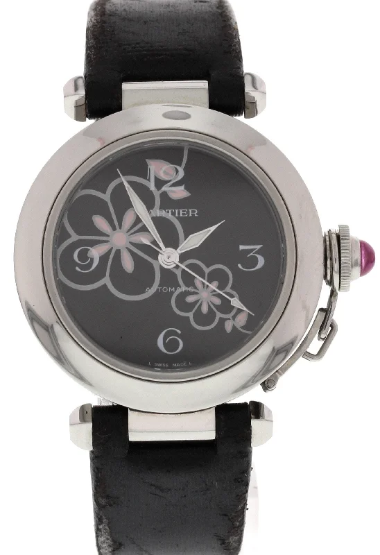 Cartier Pasha 2324 Floral Dial Automatic-Cartier Watch for Classic Luxury Style -