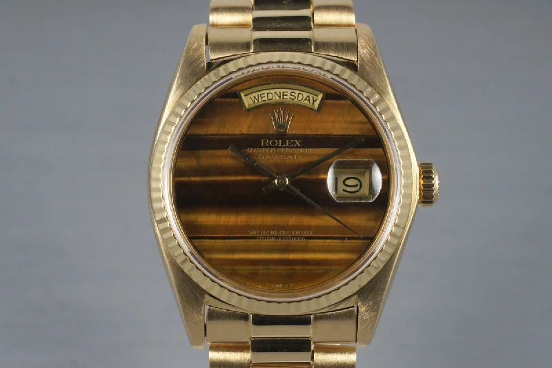 1979 Rolex YG Day-Date 18038 with Tiger Eye Dial-Rolex Watch for Rare Collectors -