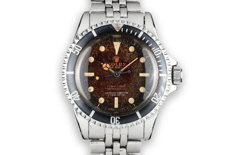 1966 Rolex Submariner 5512 with Post-Tropical Gilt Dial Dial-Rolex Watch with Alligator Leather Strap -