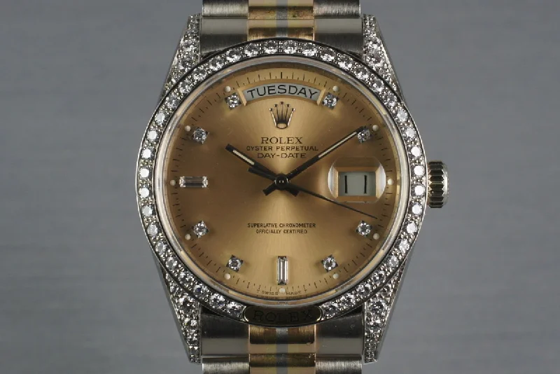 1986 President 18139 TRIDOR with Factory Diamond Lugs, Dial, and Bezel-Rolex Watch for History Buffs -