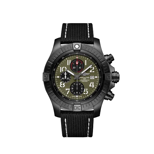 Breitling Avenger Chrongraph GMT DLC Titanium Men's Watch-Breitling Watch with Power Reserve Function -