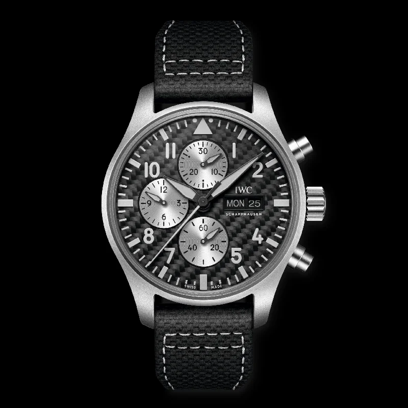 IWC Pilot’S Watch Chronograph Edition “Amg” Watch, 43mm Carbon Dial, IW377903-IWC Watch for Elite Timepiece Lovers -