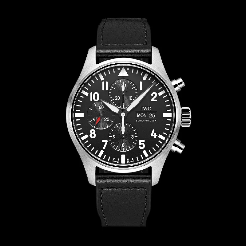 IWC Pilot’S Watch Chronograph Watch, 43mm Black Dial, IW377709-IWC Watch for Craftsmanship Enthusiasts -